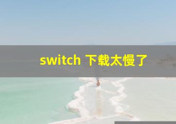 switch 下载太慢了